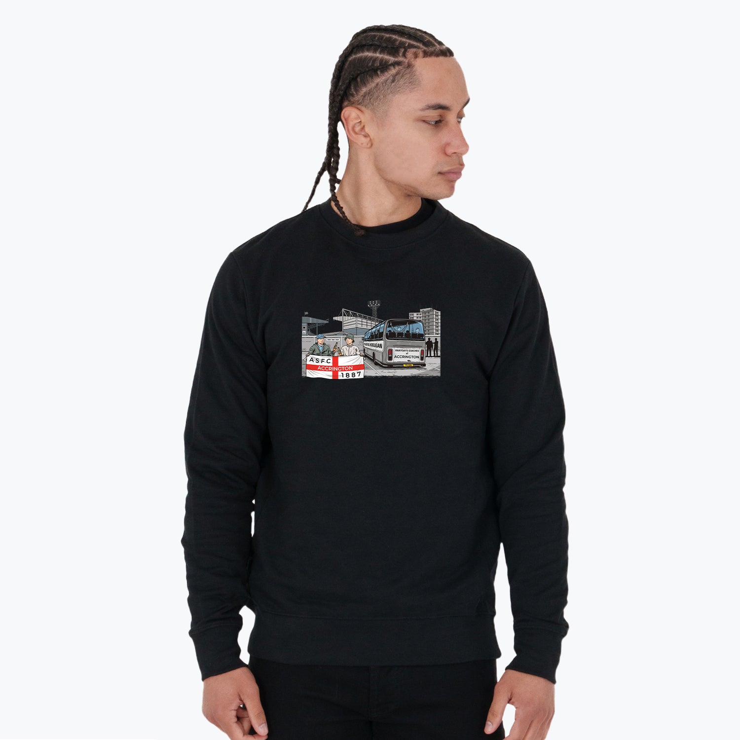 Accrington Awaydays Sweatshirt Black - Peaceful Hooligan 