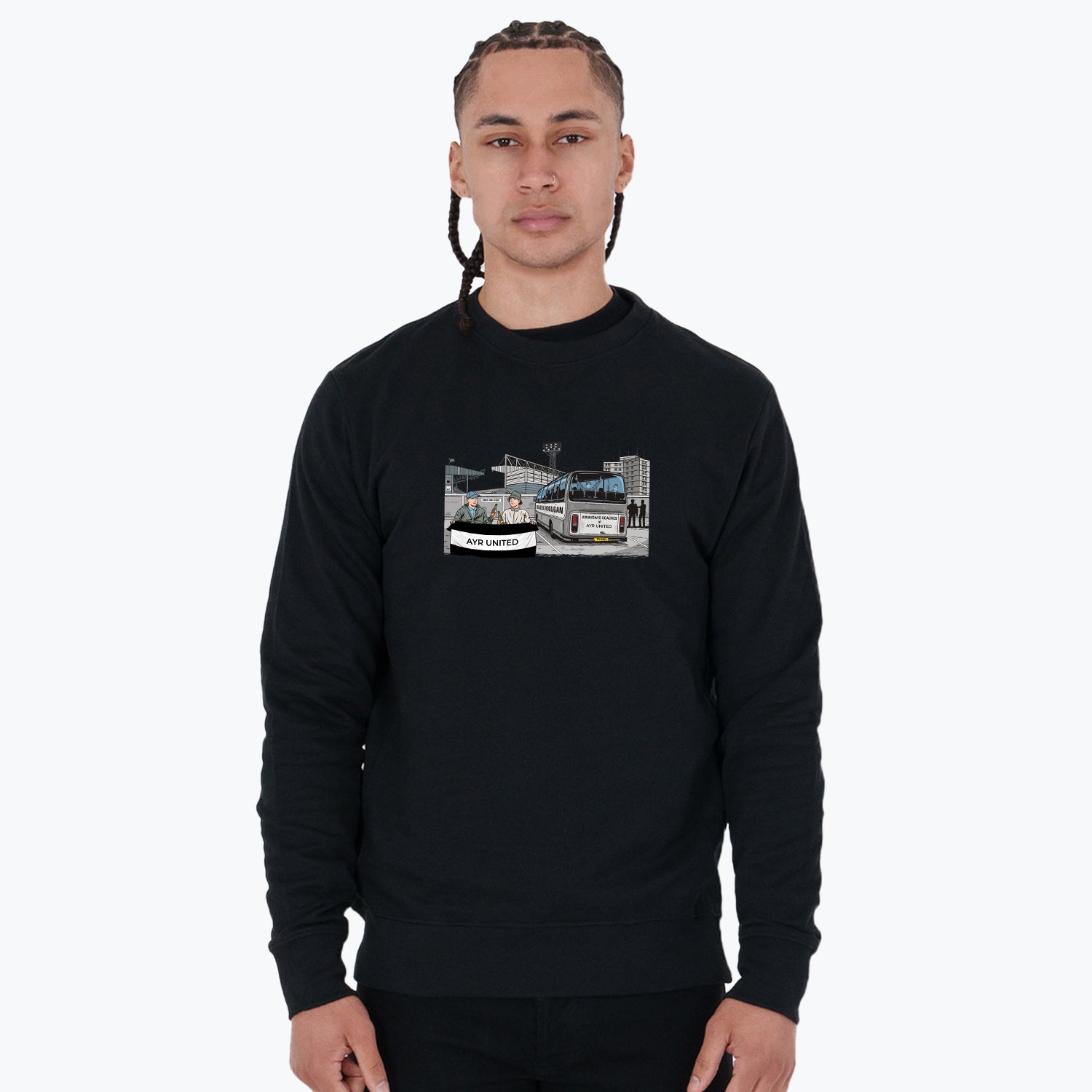 Ayr United Awaydays Sweatshirt Black - Peaceful Hooligan 