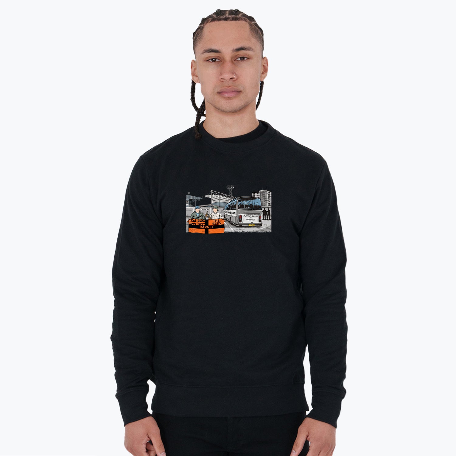 Barnet Awaydays Sweatshirt Black - Peaceful Hooligan 