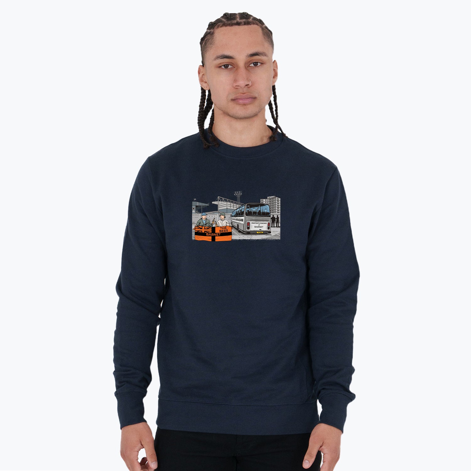 Barnet Awaydays Sweatshirt Navy - Peaceful Hooligan 