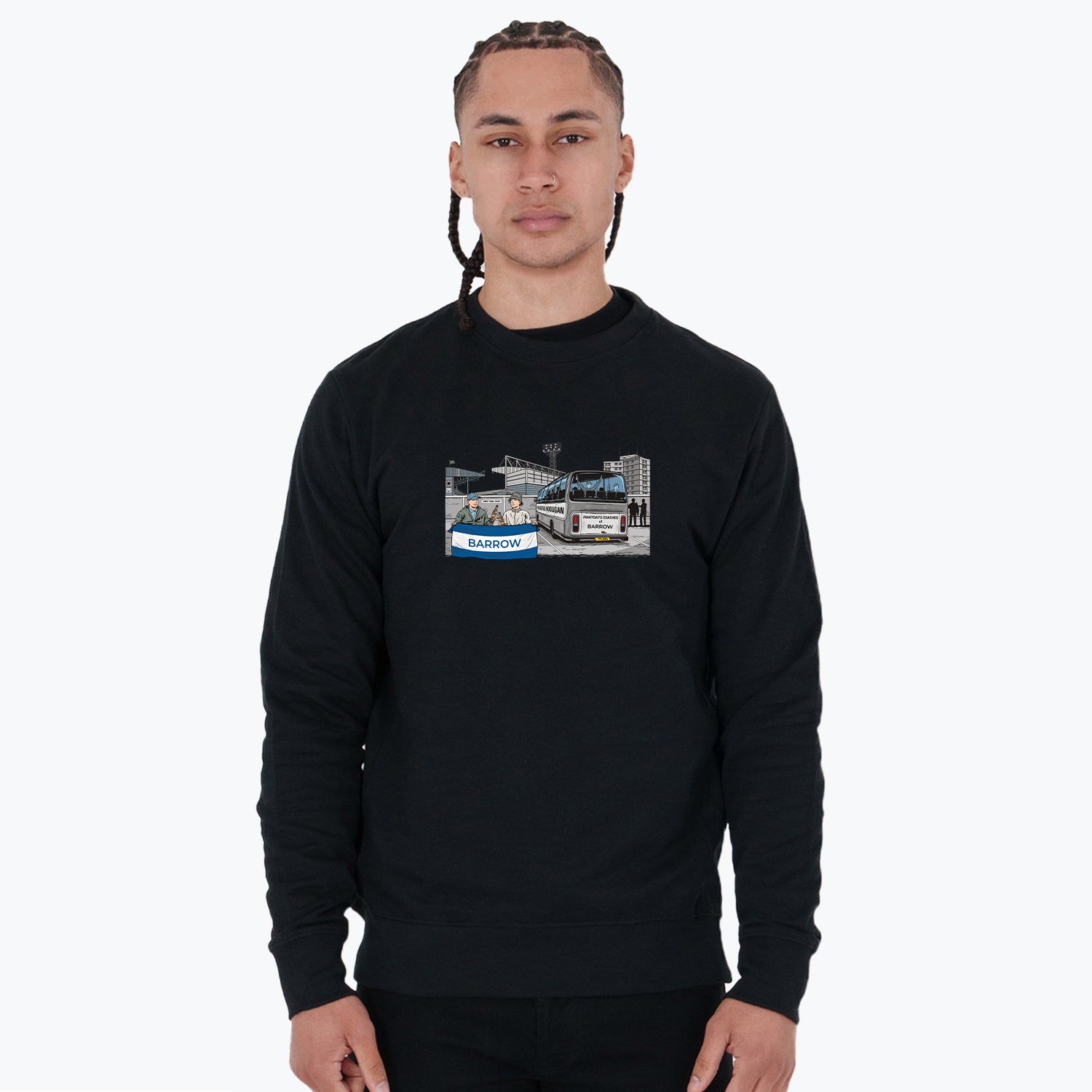 Barrow Awaydays Sweatshirt Black - Peaceful Hooligan 