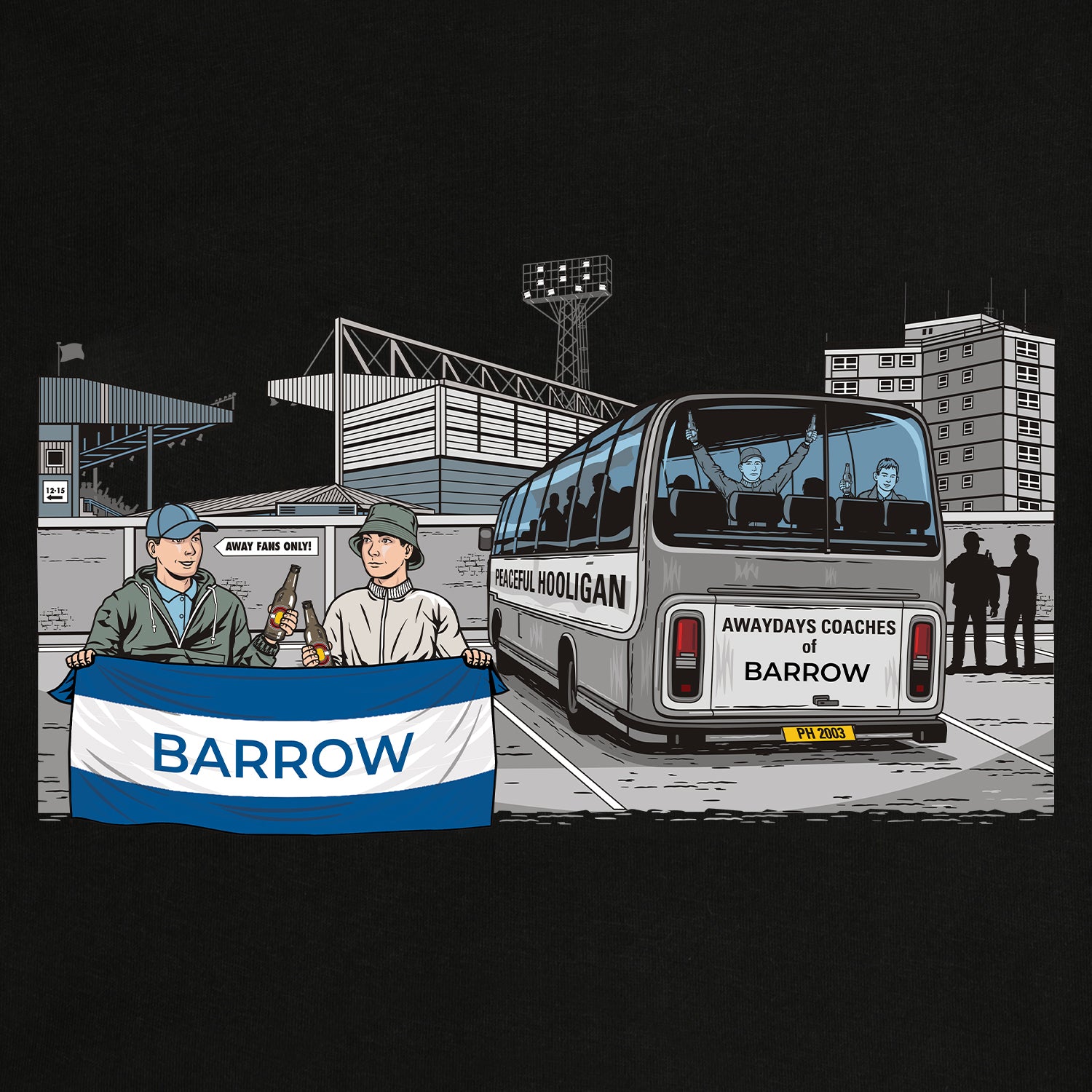 Barrow Awaydays Sweatshirt Black - Peaceful Hooligan 