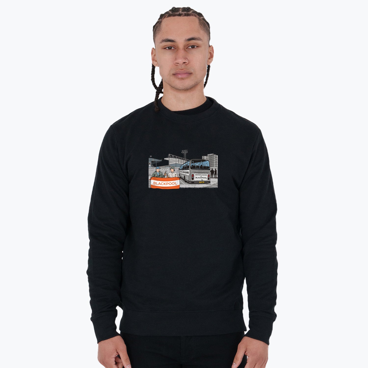 Blackpool FC Awaydays Sweatshirt Black - Peaceful Hooligan 