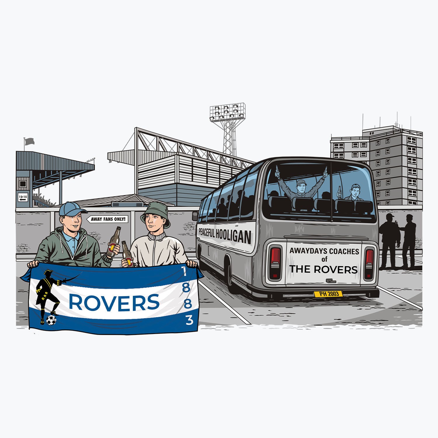 Bristol Rovers Awaydays Mug White