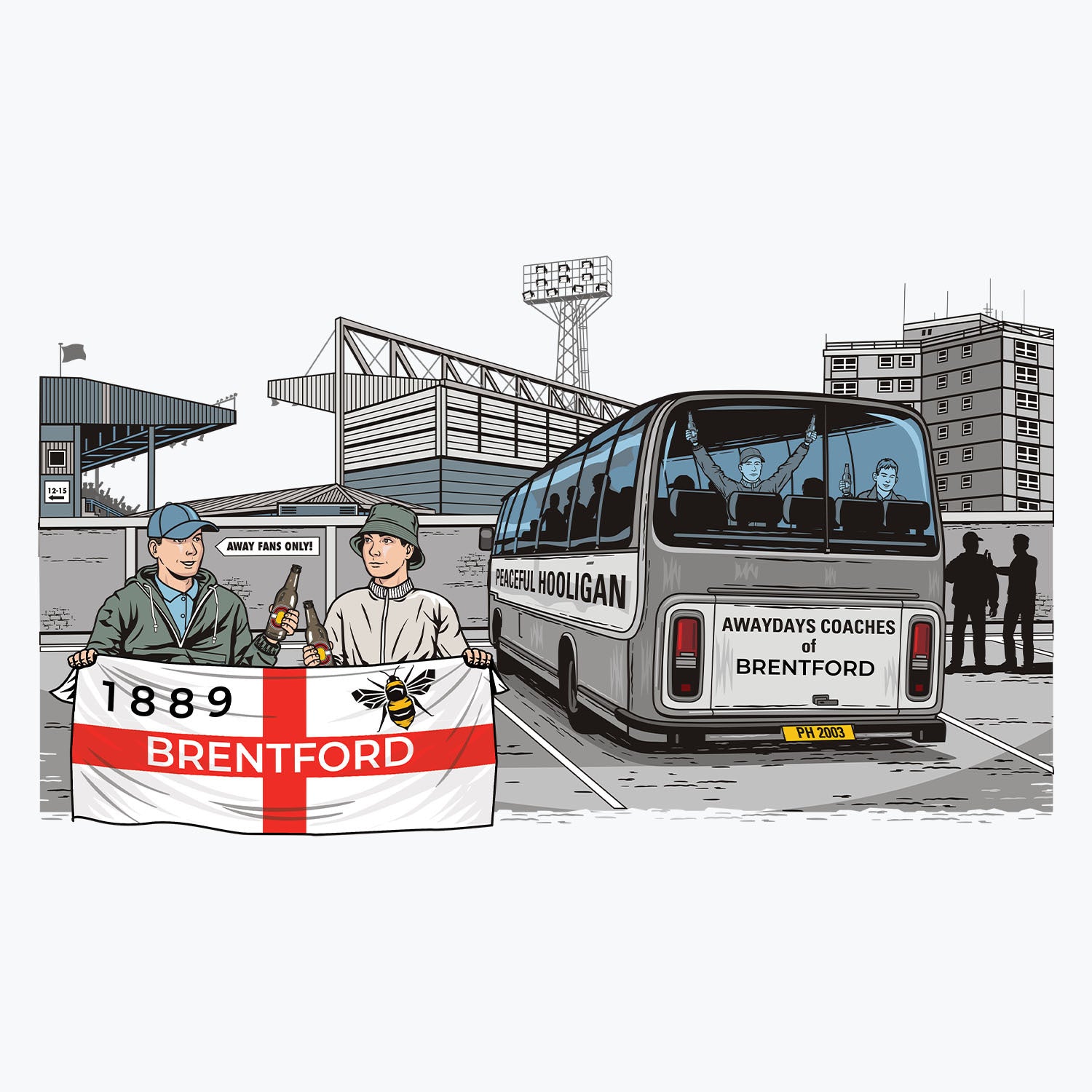 Brentford Awaydays Mug White