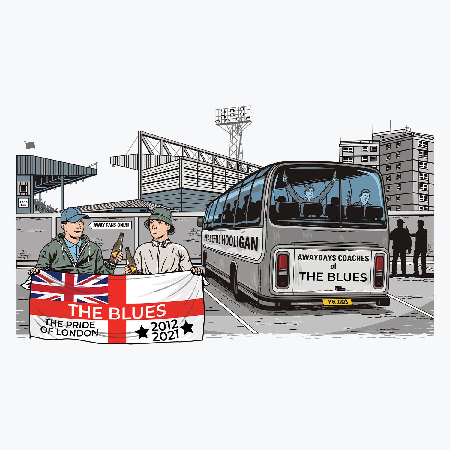 The Blues Awaydays Mug White