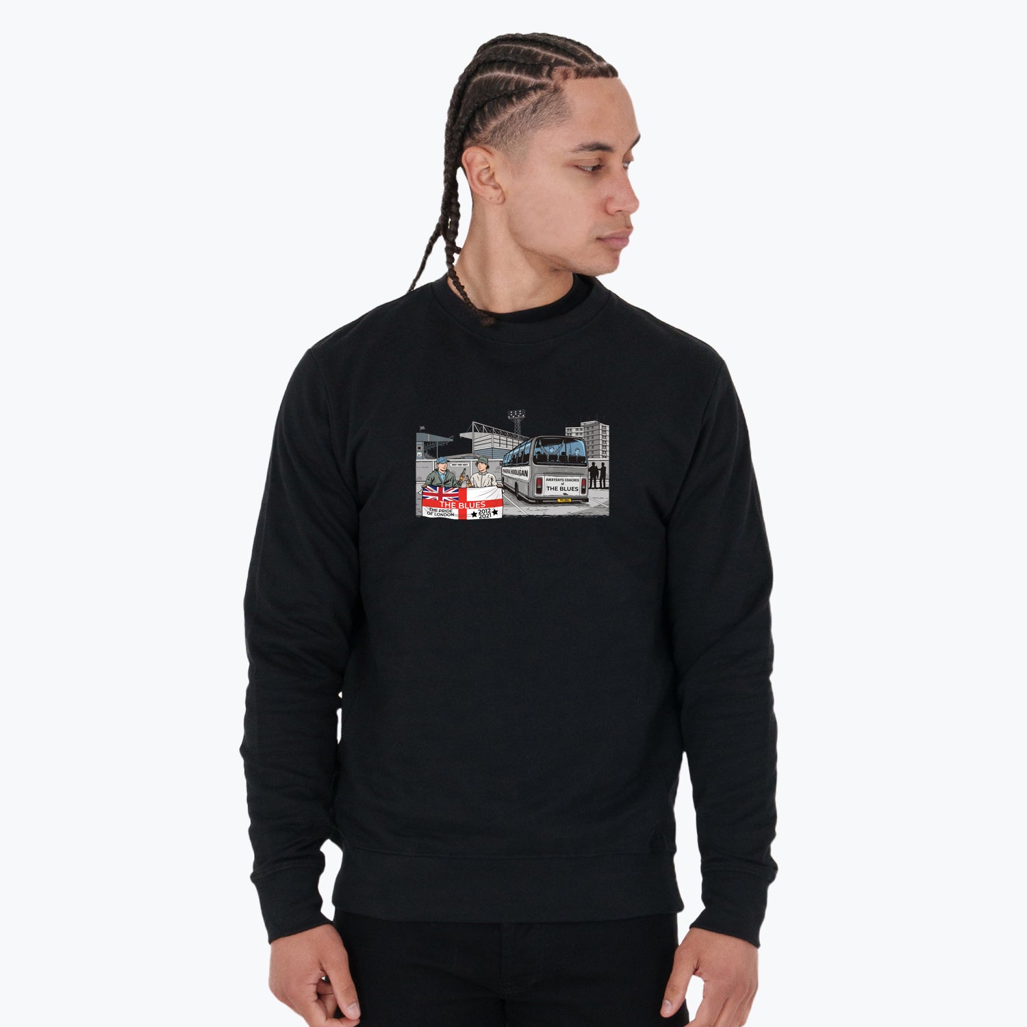 The Blues Awaydays Sweatshirt Black - Peaceful Hooligan 