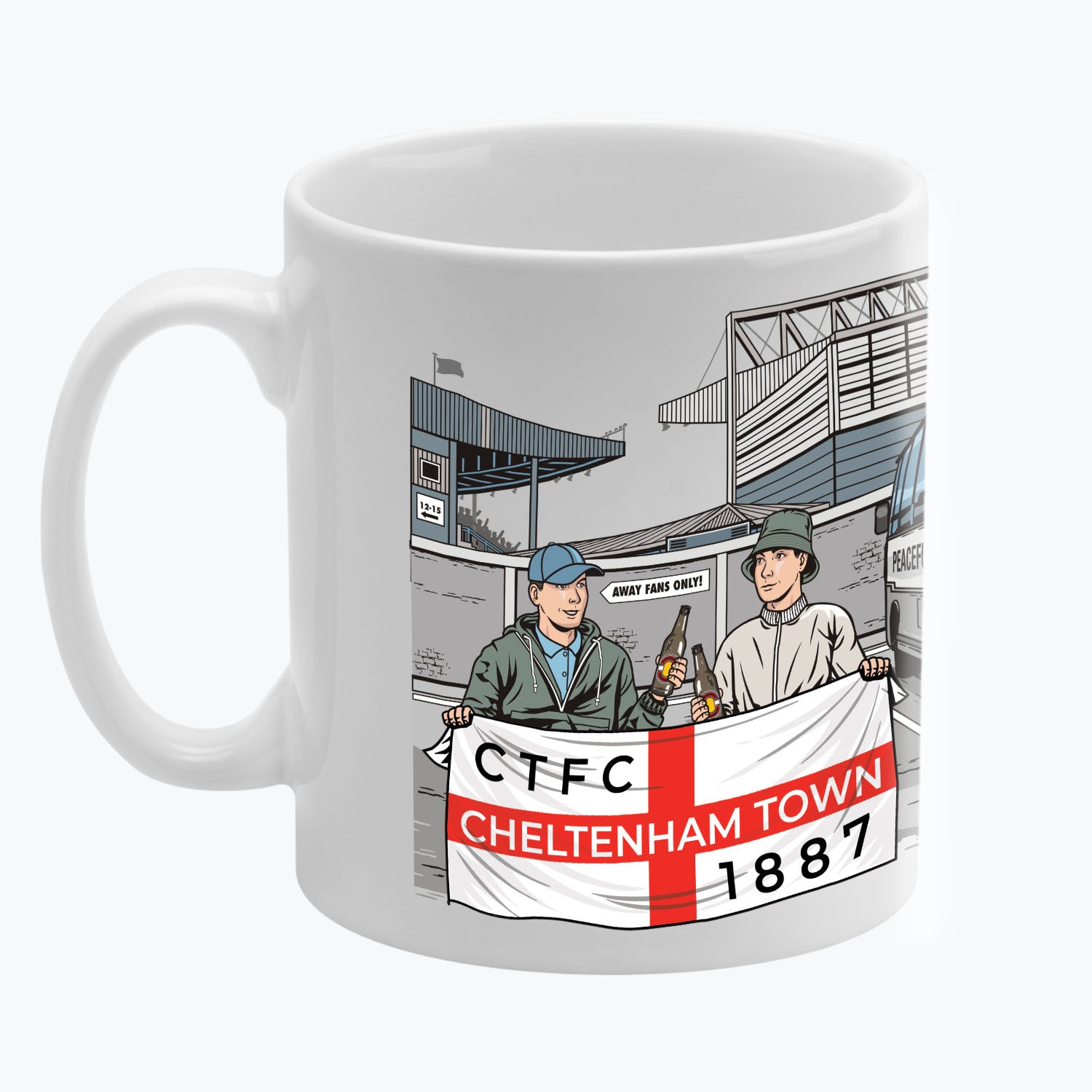 Cheltenham Town Awaydays Mug White