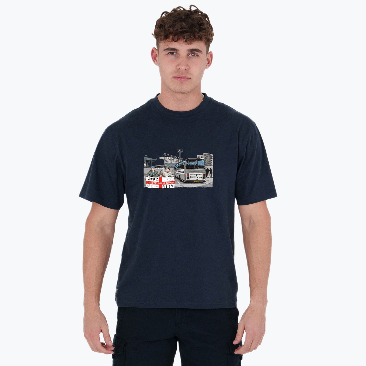 Cheltenham Town Awaydays T-Shirt Navy - Peaceful Hooligan 