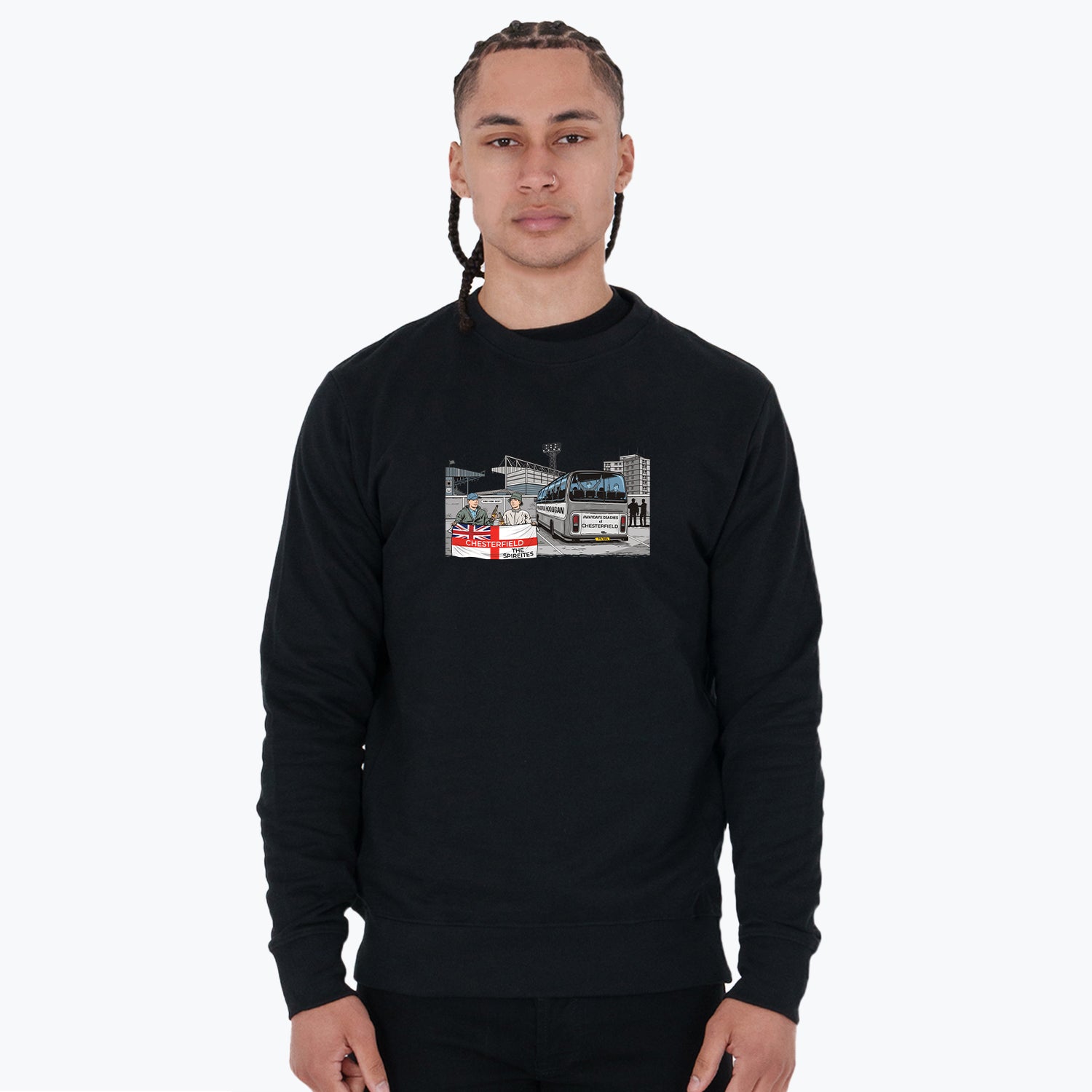 Chesterfield Awaydays Sweatshirt Black - Peaceful Hooligan 