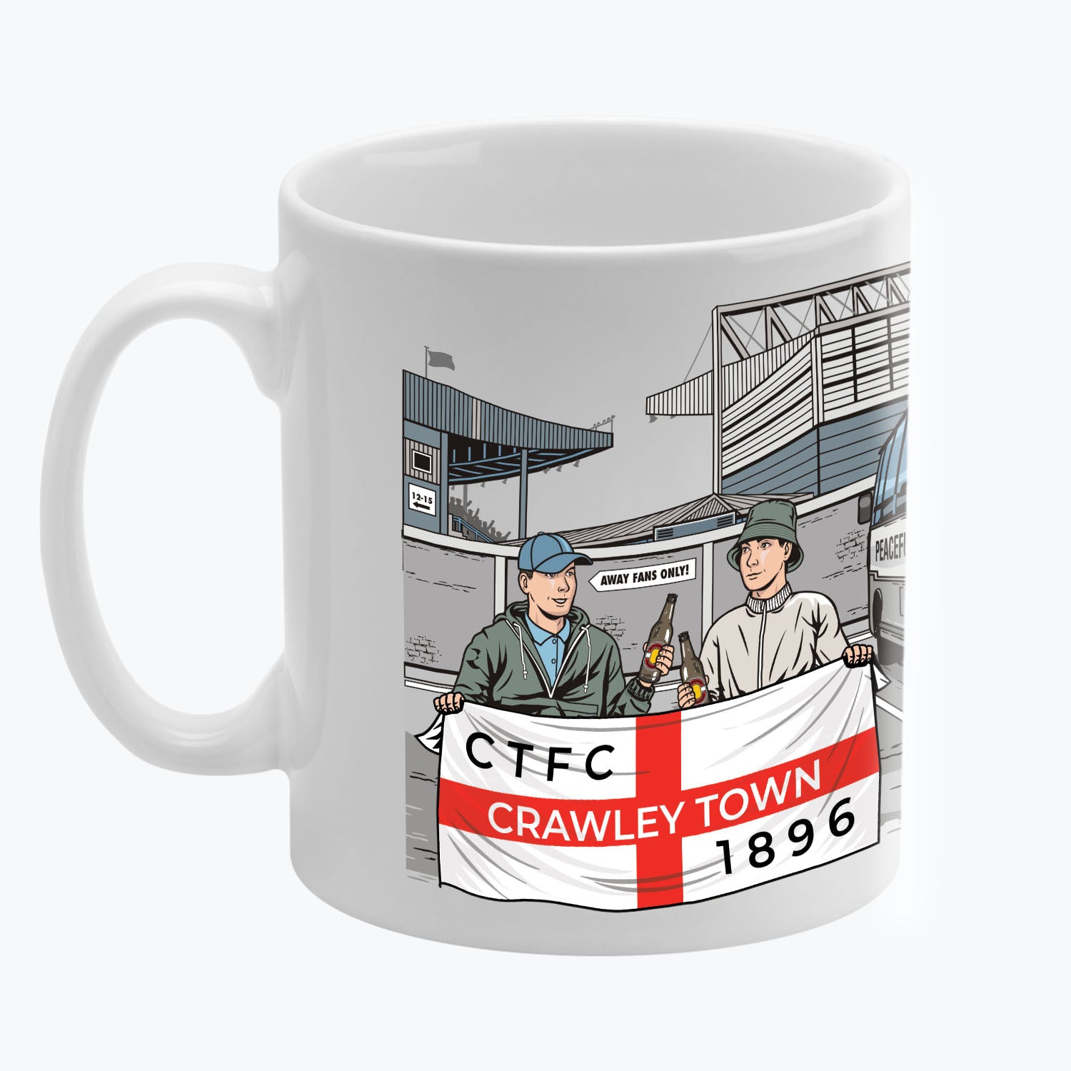 Crawley Town Awaydays Mug White
