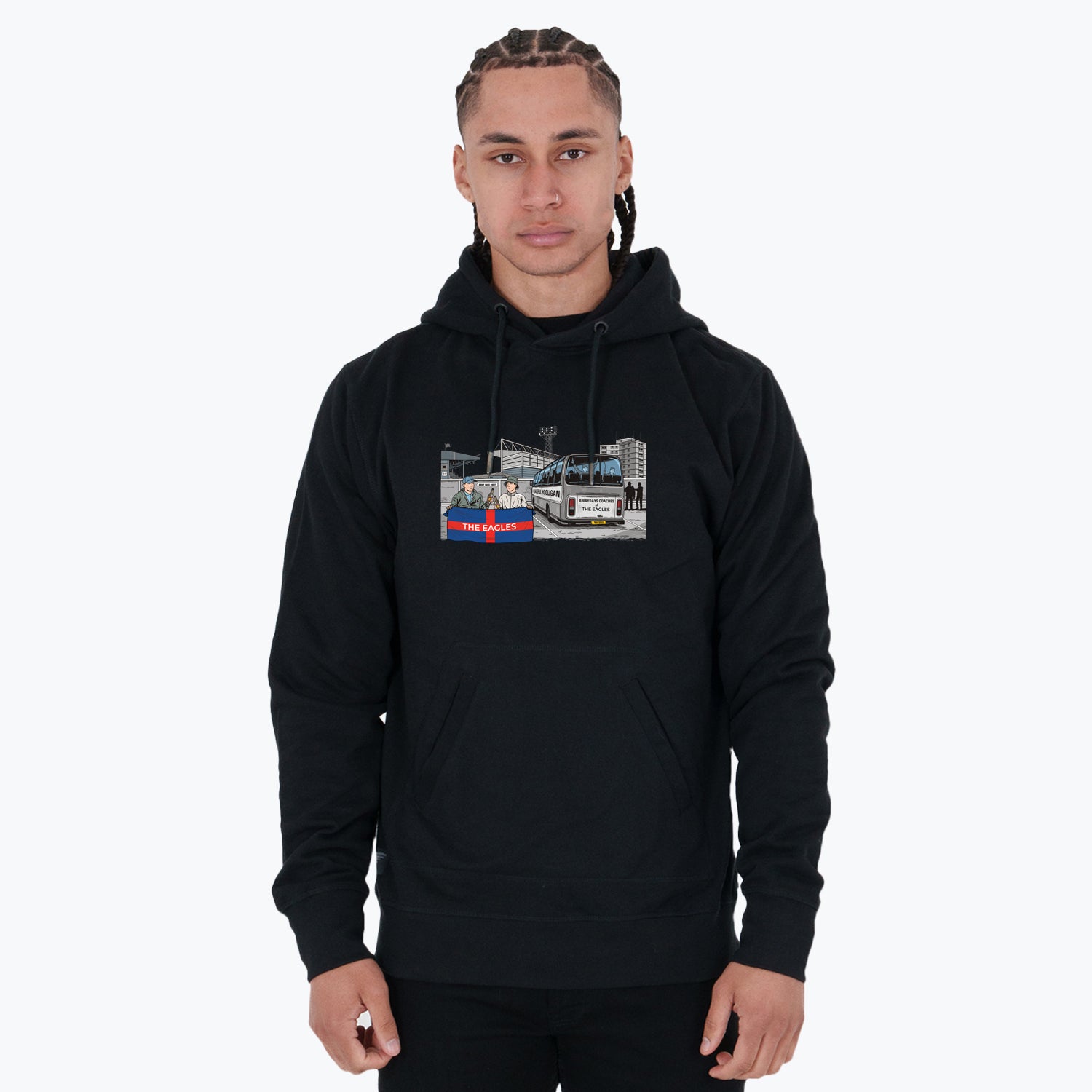 The Eagles Awaydays Hoodie Black - Peaceful Hooligan 