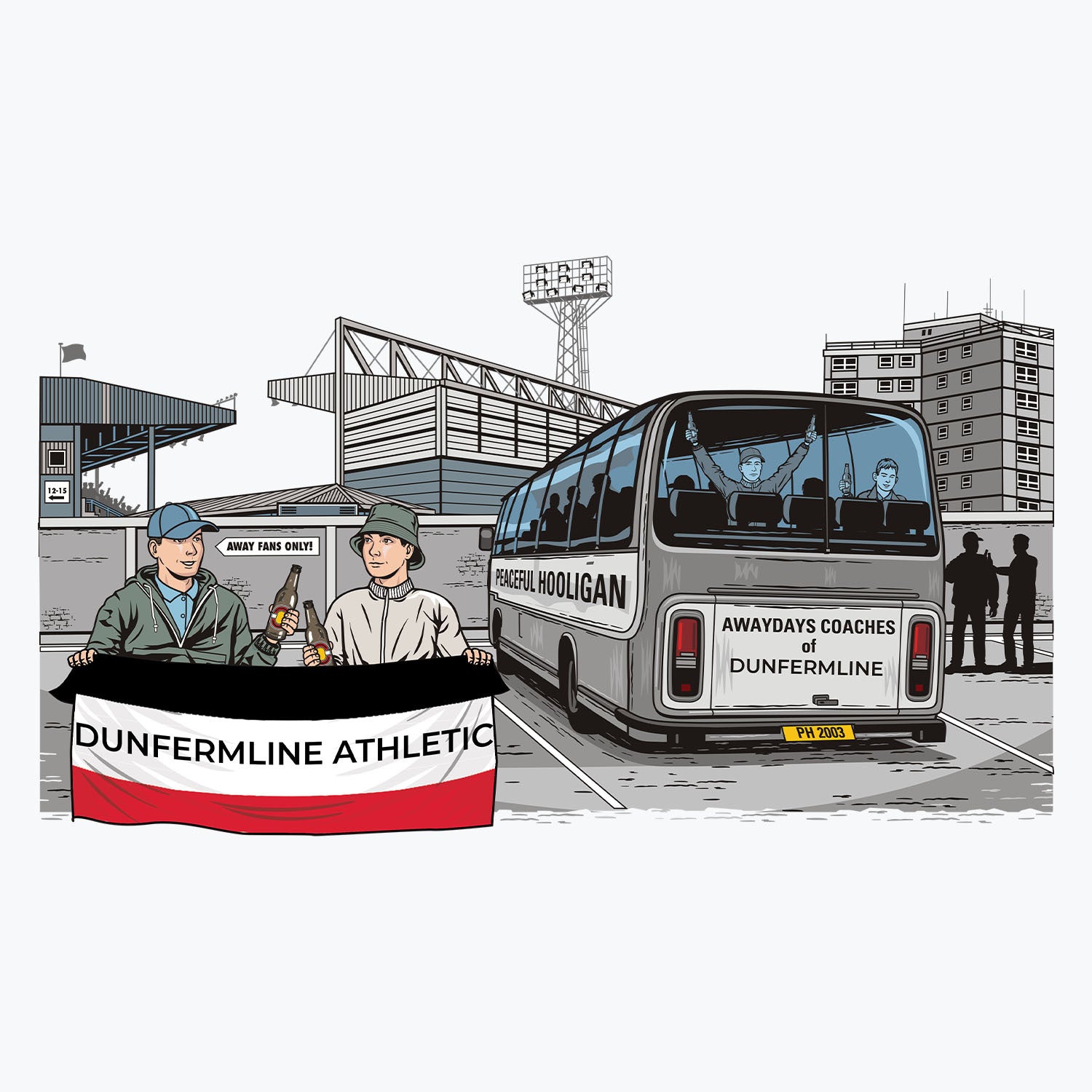 Dunfermline Athletic Awaydays Mug White