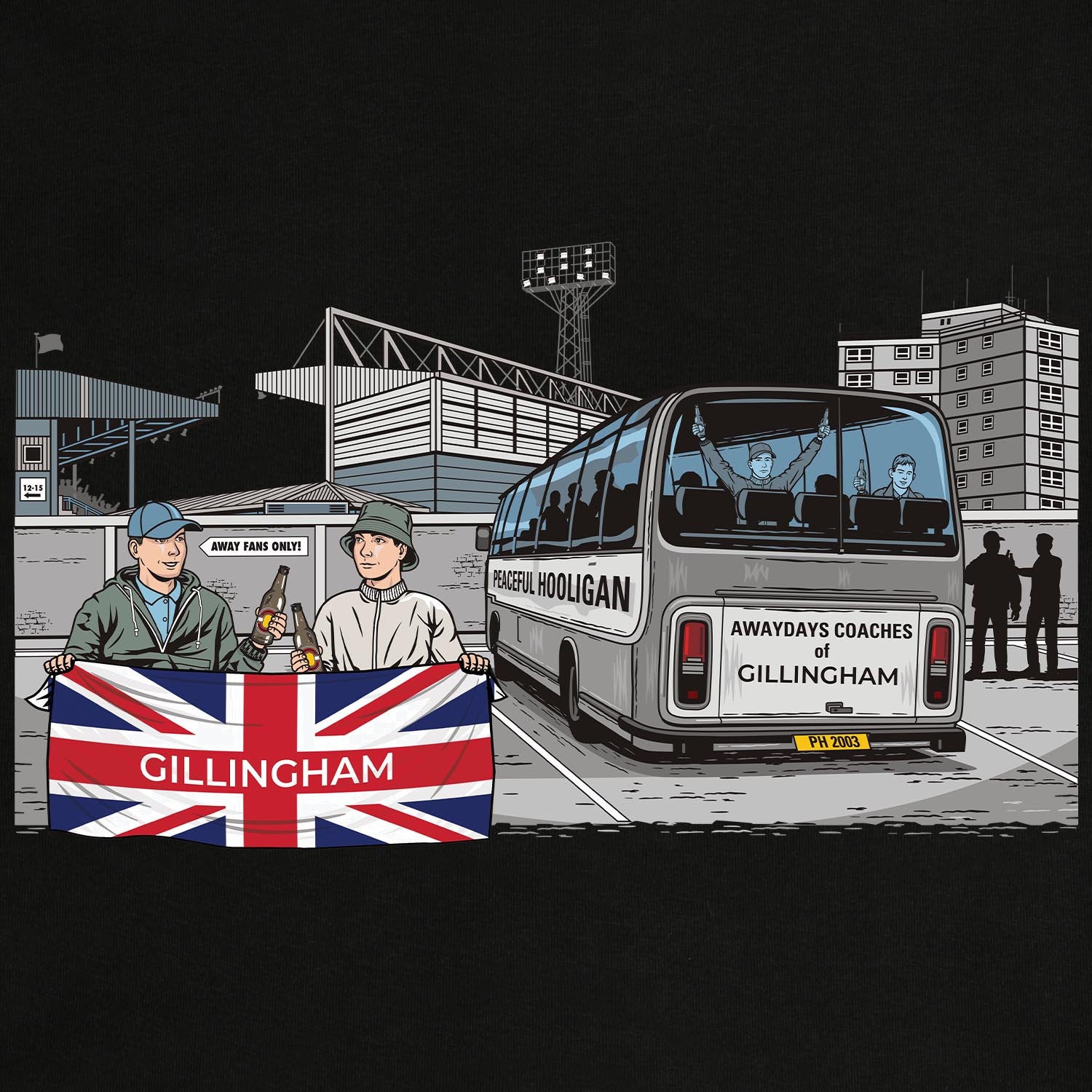 PODAWAYDAYSGILLINGHAMATHLOTHHODBLKBUND_Black_Gillingham_Awaydays_2
