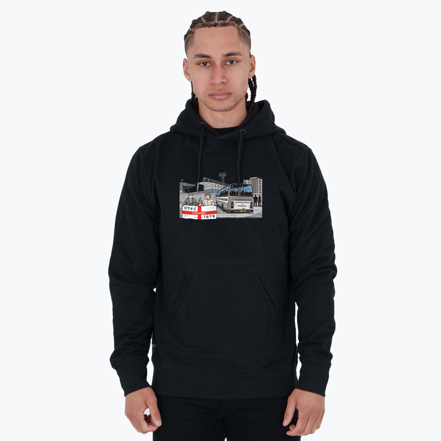 Grimsby Awaydays Hoodie Black - Peaceful Hooligan 