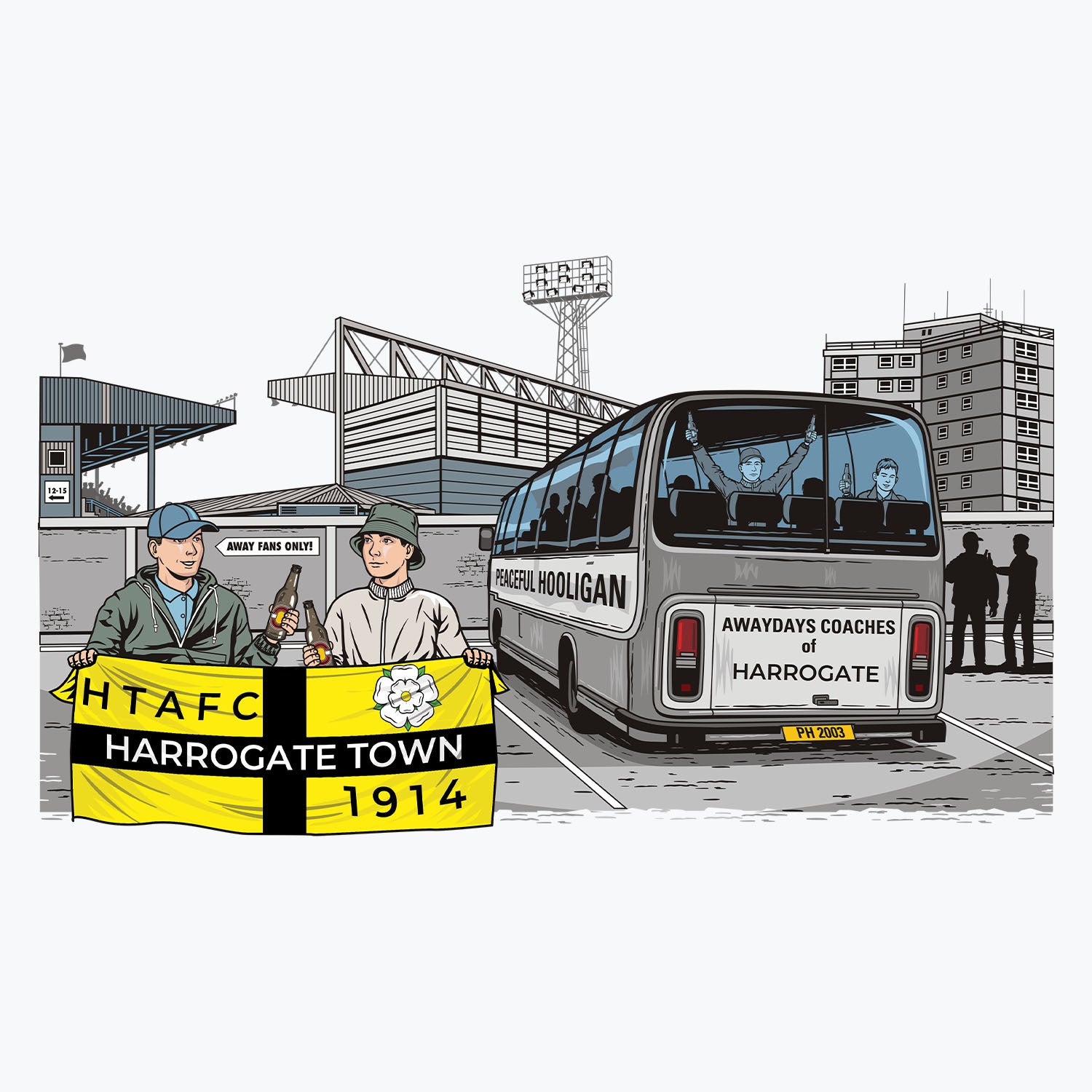 Harrogate Town Awaydays Mug White