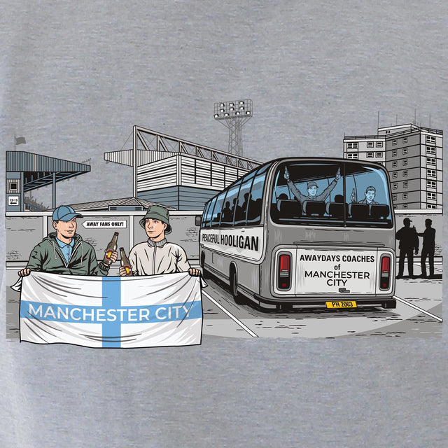 Manchester City Awaydays Hoodie Marl Grey