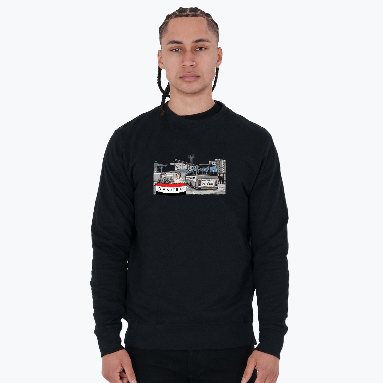 Yanited Awaydays Sweatshirt Black - Peaceful Hooligan 