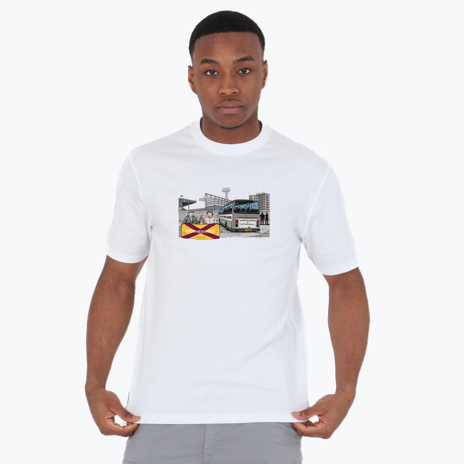 Motherwell Awaydays T-Shirt White - Peaceful Hooligan 