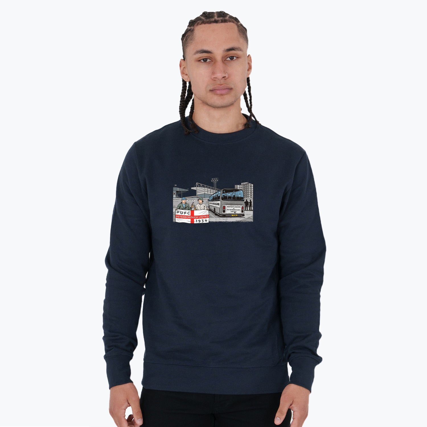 Peterborough United Awaydays Sweatshirt Navy - Peaceful Hooligan 