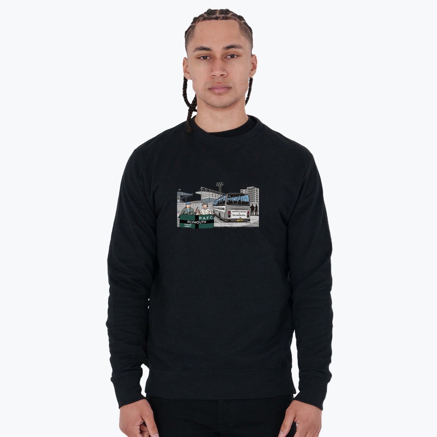 Plymouth Awaydays Sweatshirt Black - Peaceful Hooligan 