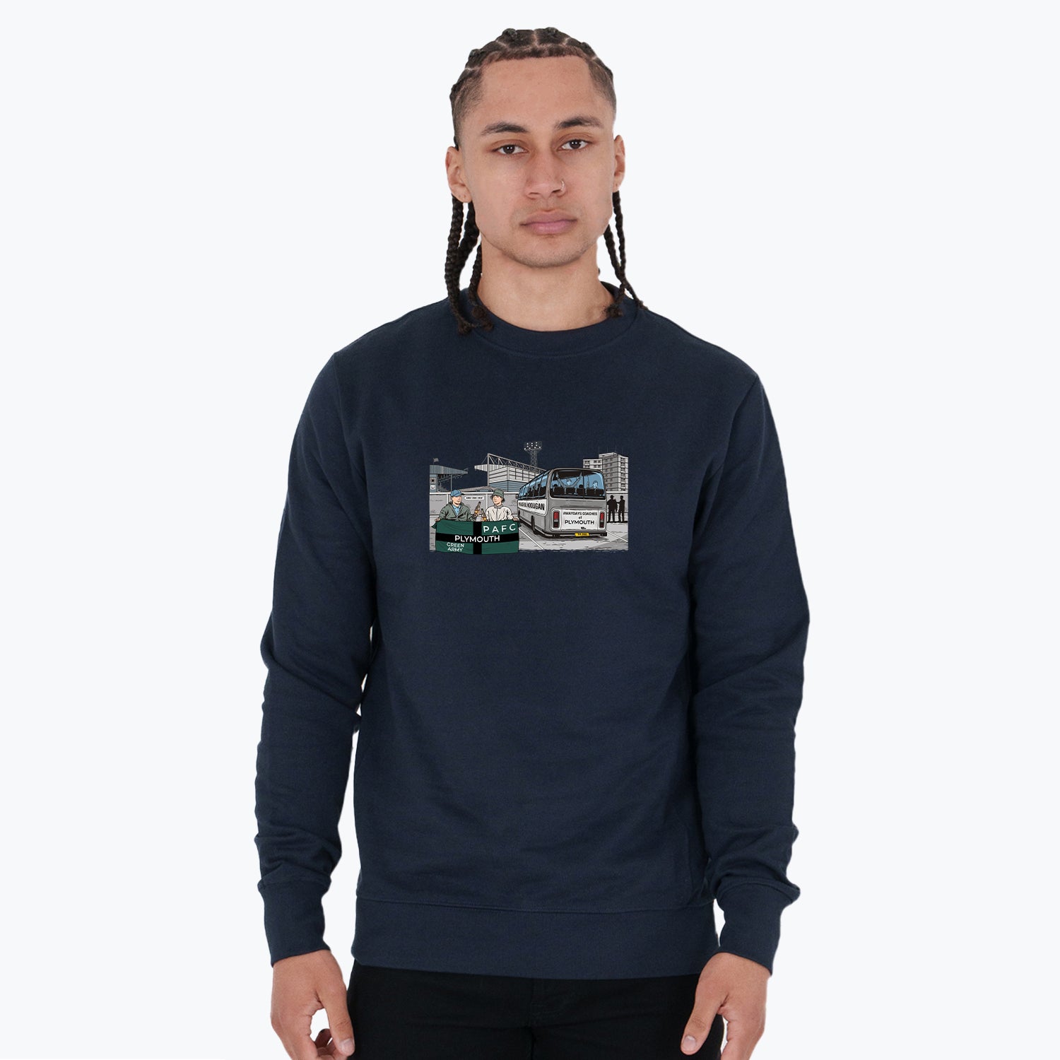 Plymouth Awaydays Sweatshirt Navy - Peaceful Hooligan 