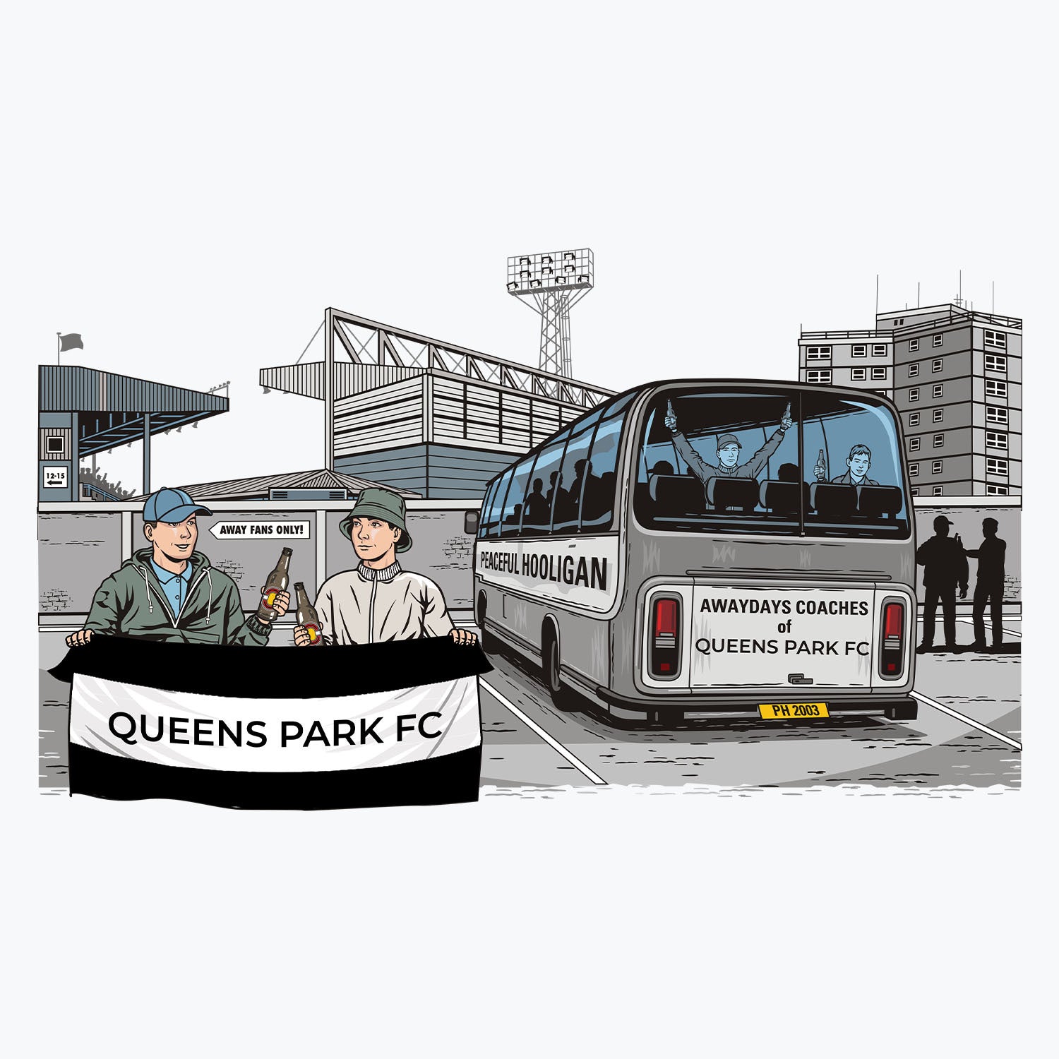 Queens Park FC Awaydays Mug White
