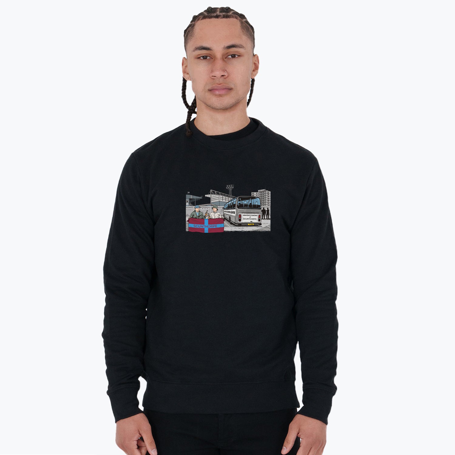 Scunthorpe United Awaydays Sweatshirt Black - Peaceful Hooligan 