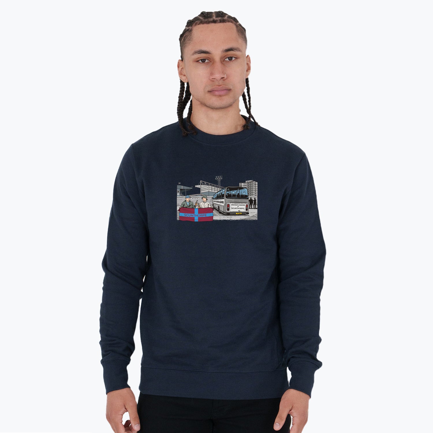 Scunthorpe United Awaydays Sweatshirt Navy - Peaceful Hooligan 