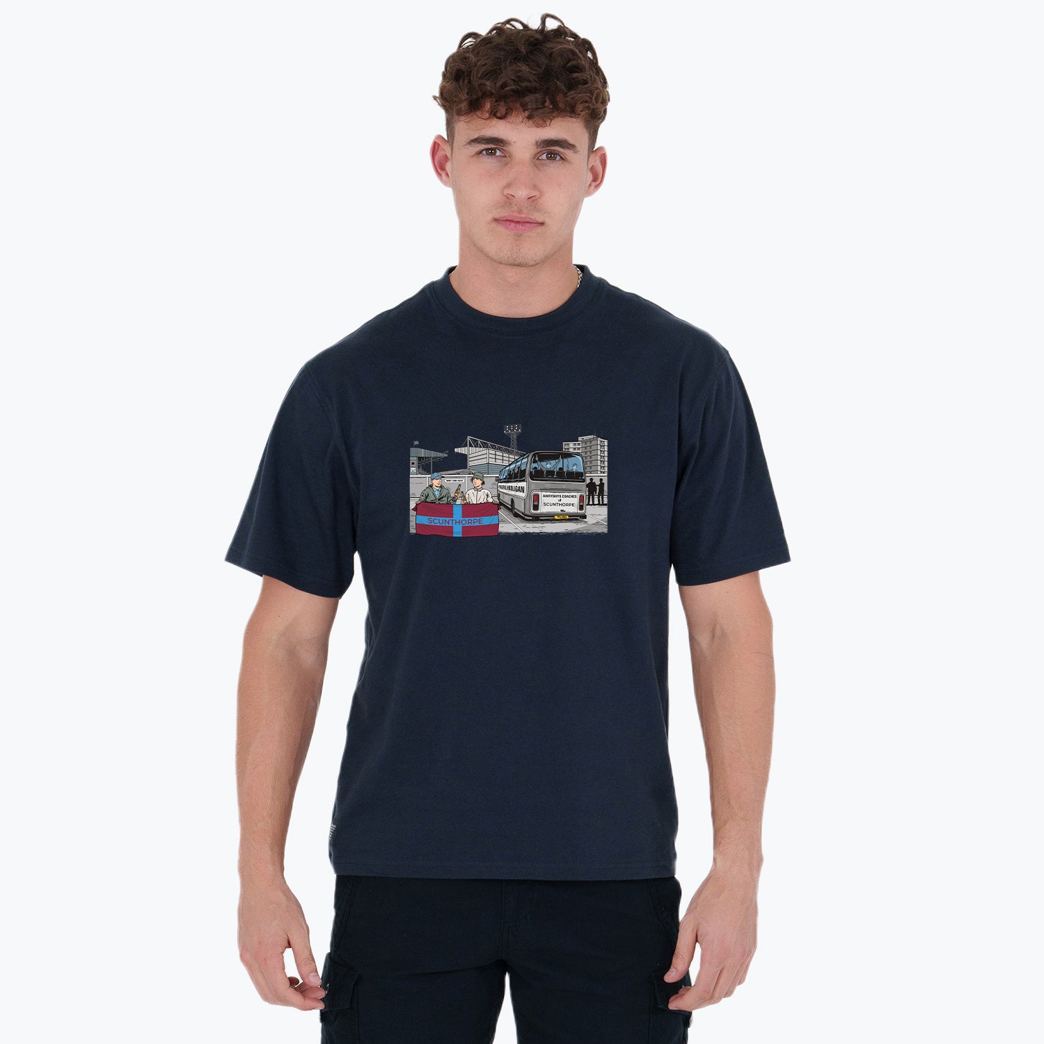 Scunthorpe United Awaydays T-Shirt Navy - Peaceful Hooligan 