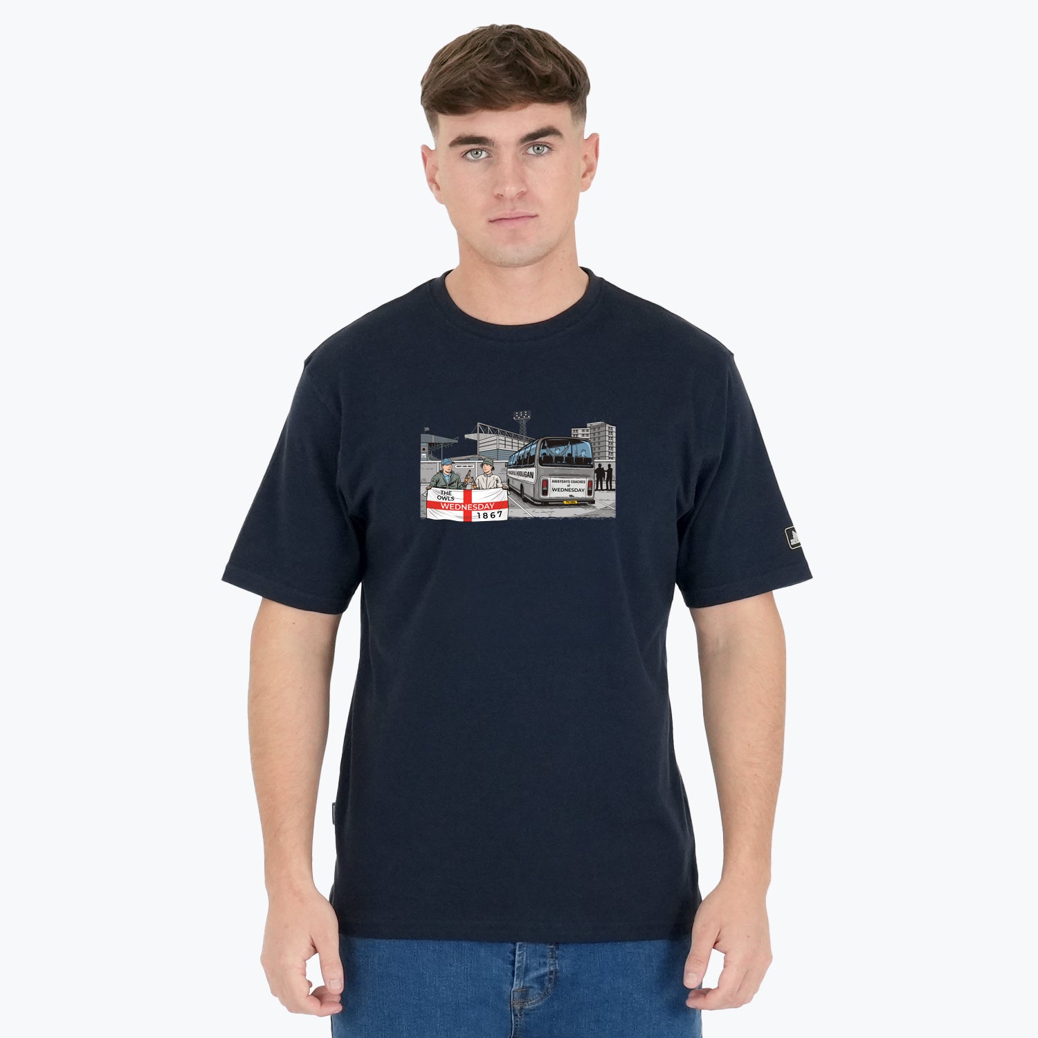Wednesday Awaydays T-Shirt Navy - Peaceful Hooligan 