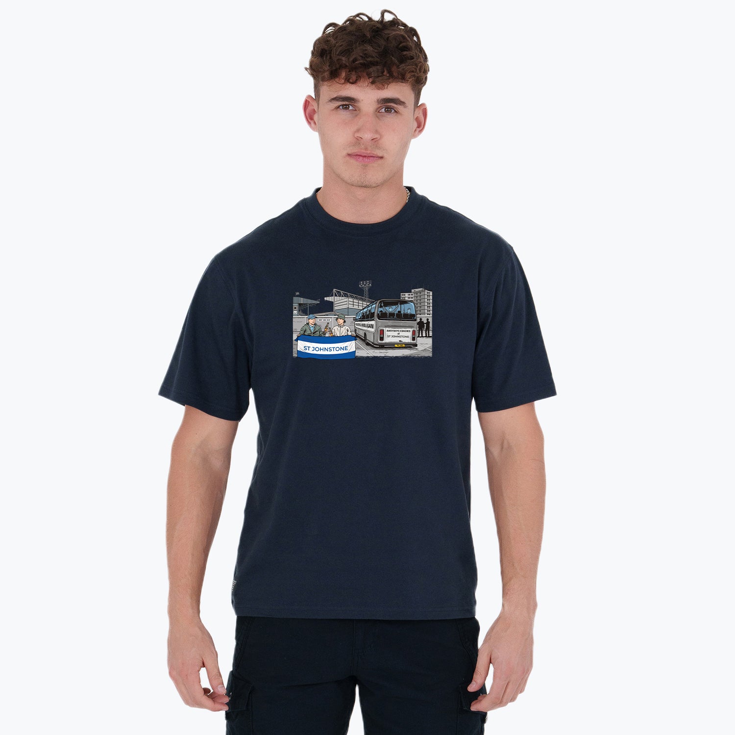 St Johnstone Awaydays T-Shirt Navy - Peaceful Hooligan 