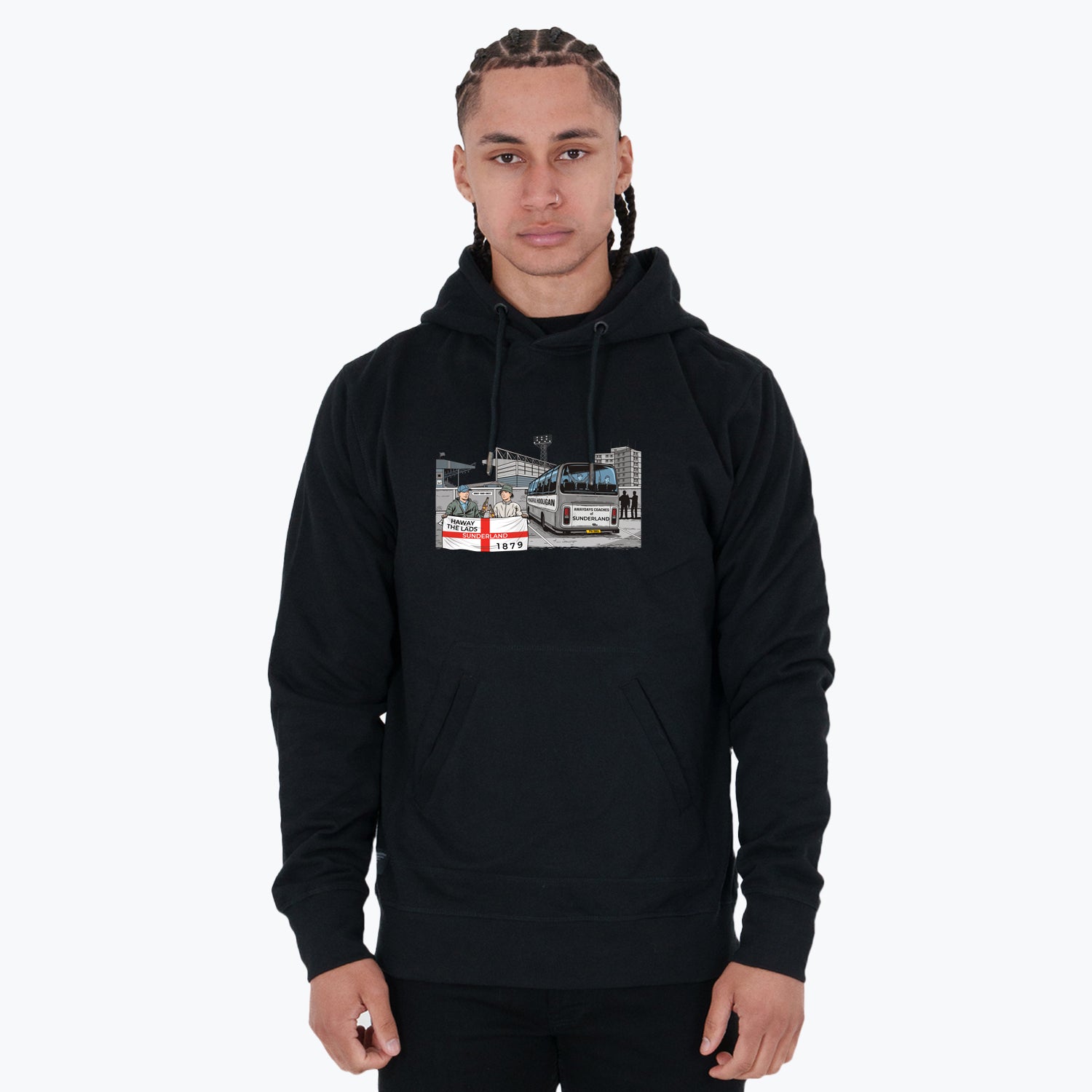 Sunderland Awaydays Hoodie Black - Peaceful Hooligan 