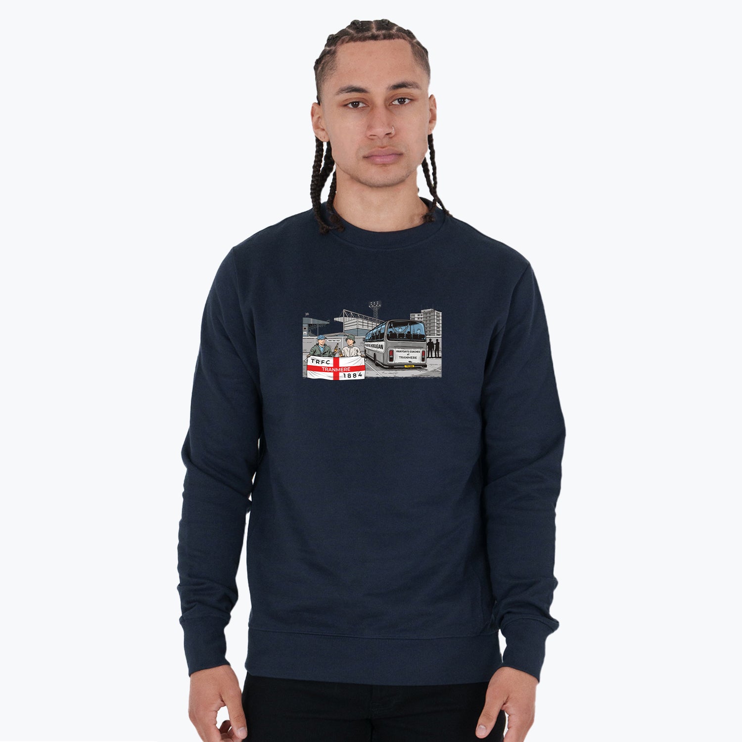 Tranmere Awaydays Sweatshirt Navy - Peaceful Hooligan 