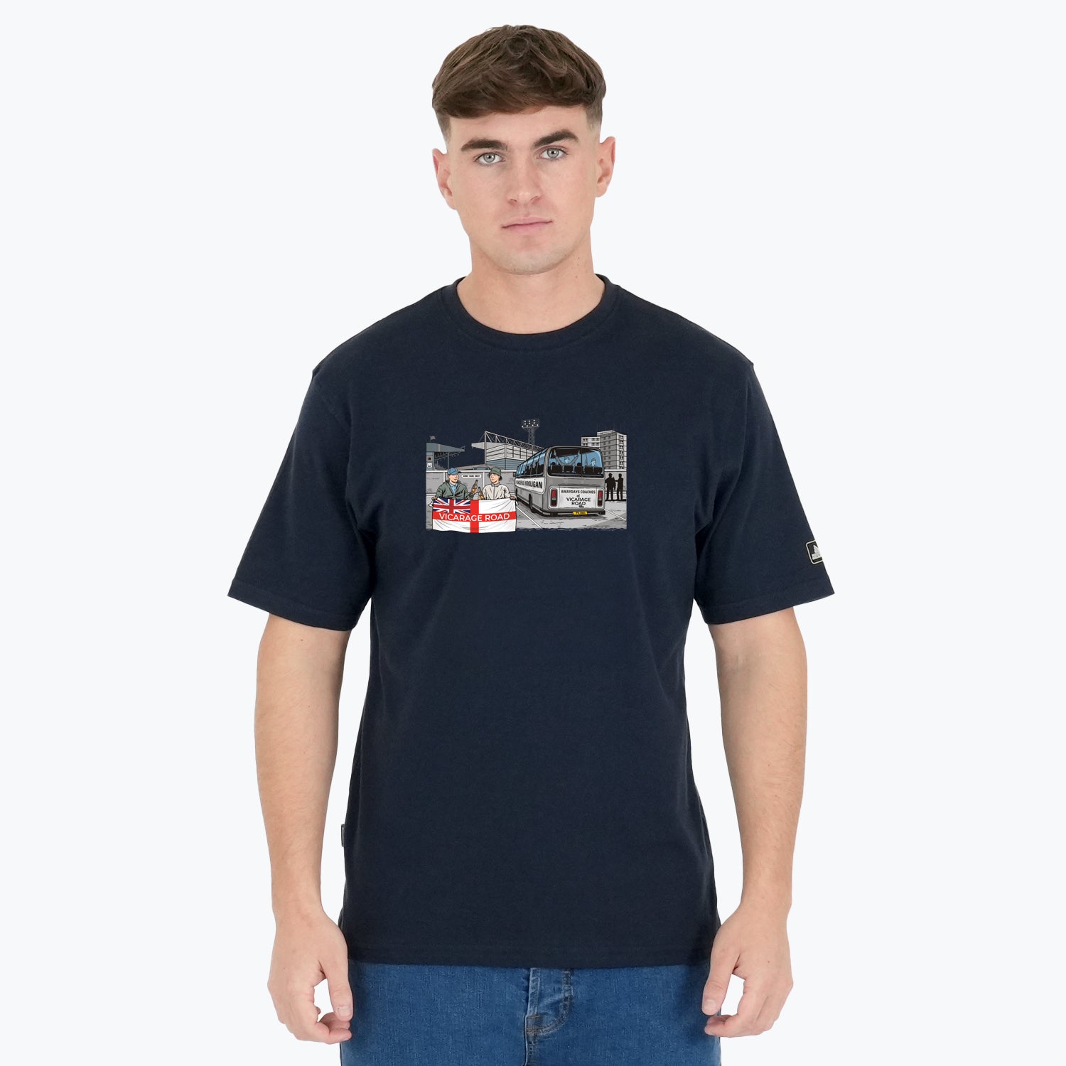 Vicarage Road Awaydays T-Shirt Navy - Peaceful Hooligan 