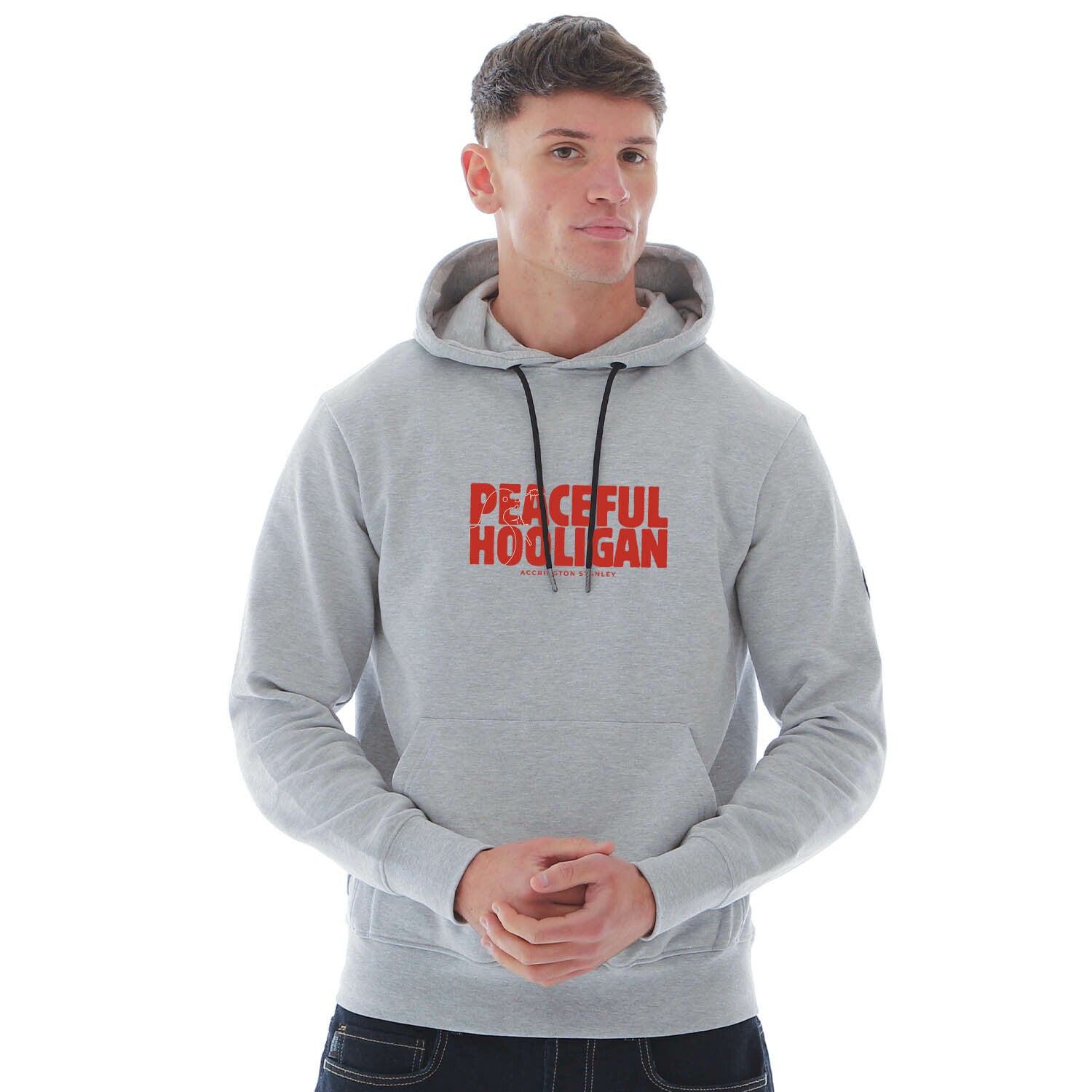 Accrington Barb Hoodie Marl Grey