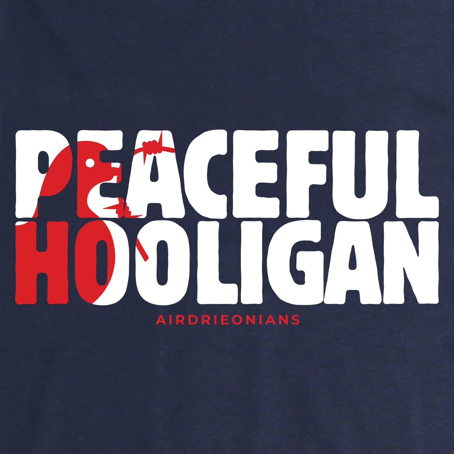 Airdrieonians Barb T-Shirt Navy