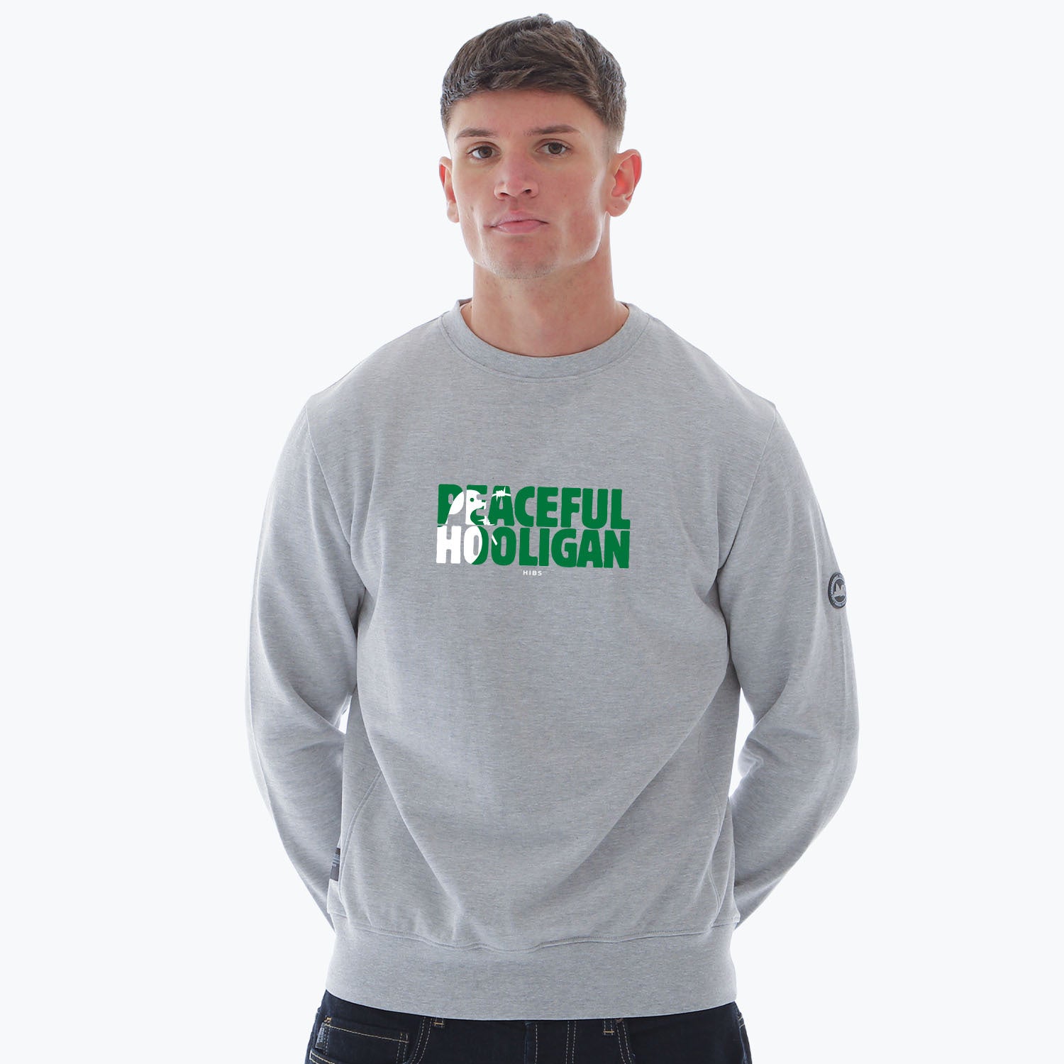 Hibernian FC Barb Sweatshirt Marl Grey