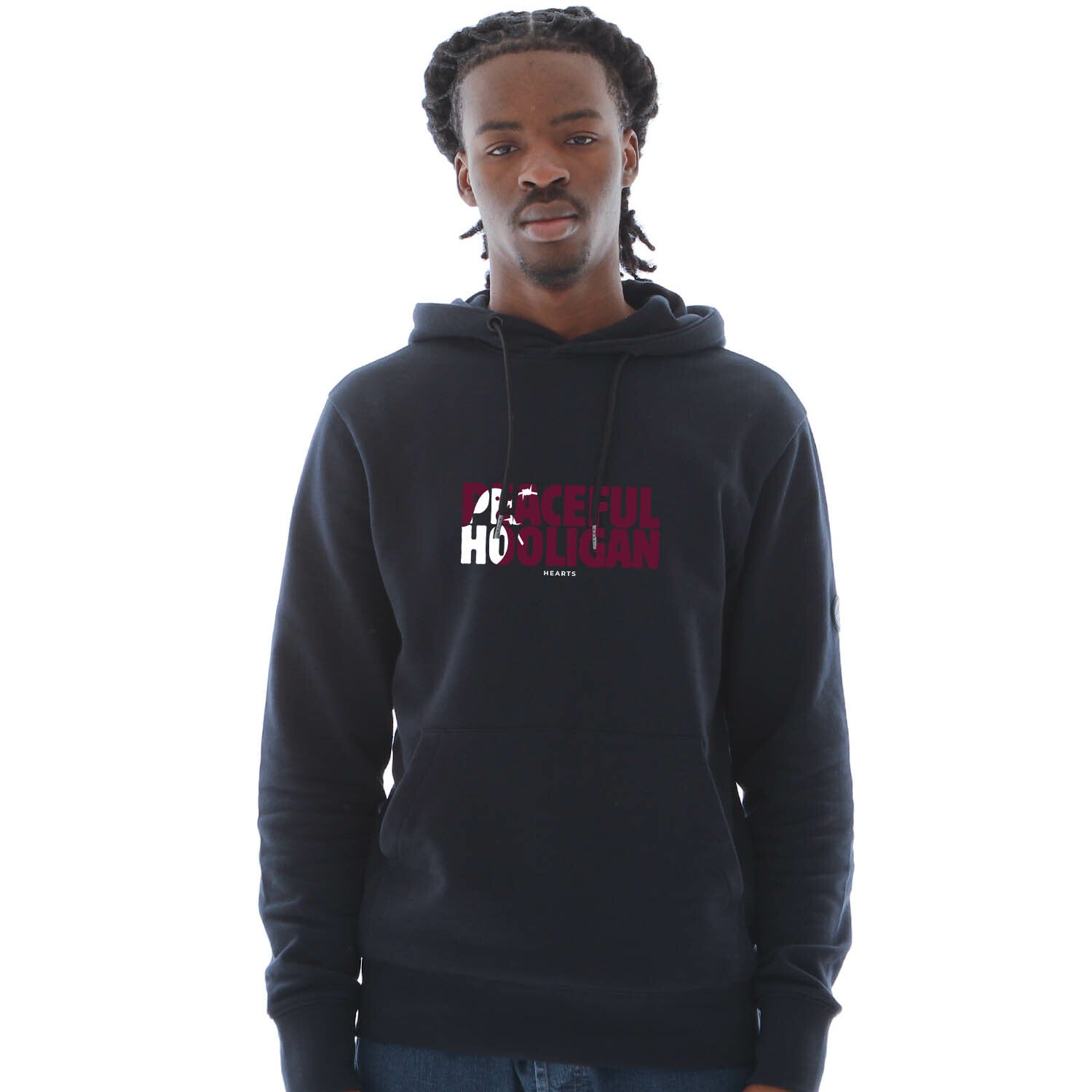 Hearts Barb Hoodie Navy