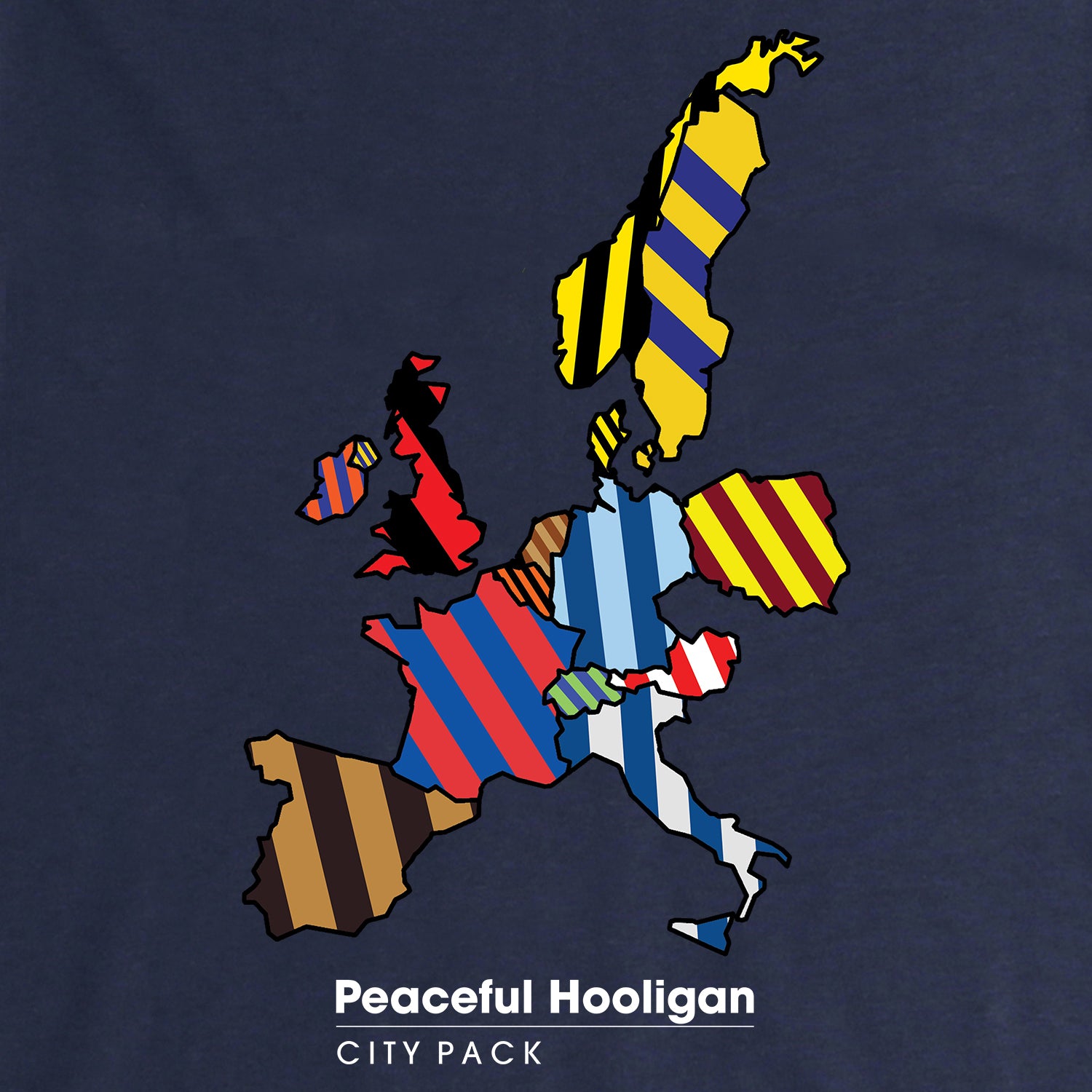 City Sweatshirt Tour Navy - Peaceful Hooligan 