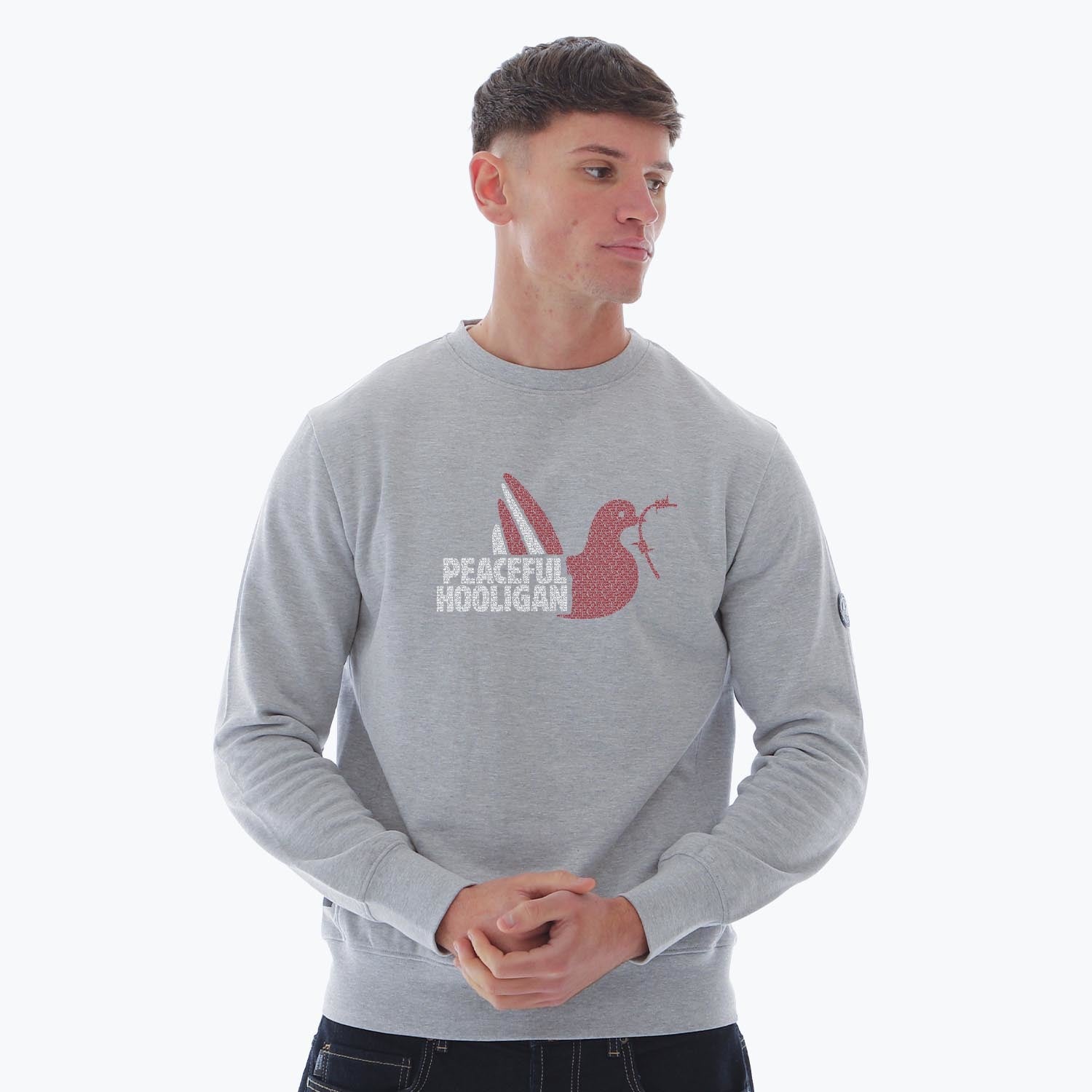 PODDOVEWOKINGATHLSWTMRLGREYBUND_Marl_Grey_Woking_Dove_Sweatshirt_1