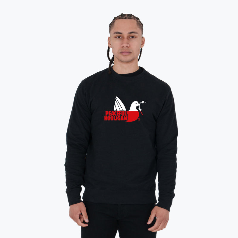 Poland Dove Sweatshirt Black - Peaceful Hooligan 