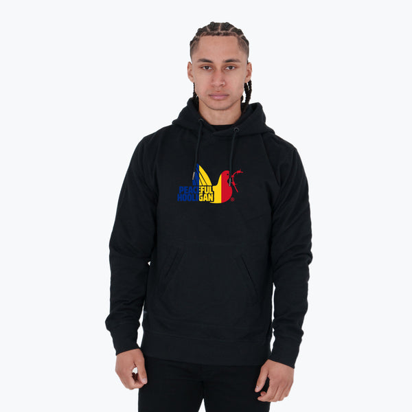 Romania Dove Hoodie Black - Peaceful Hooligan 