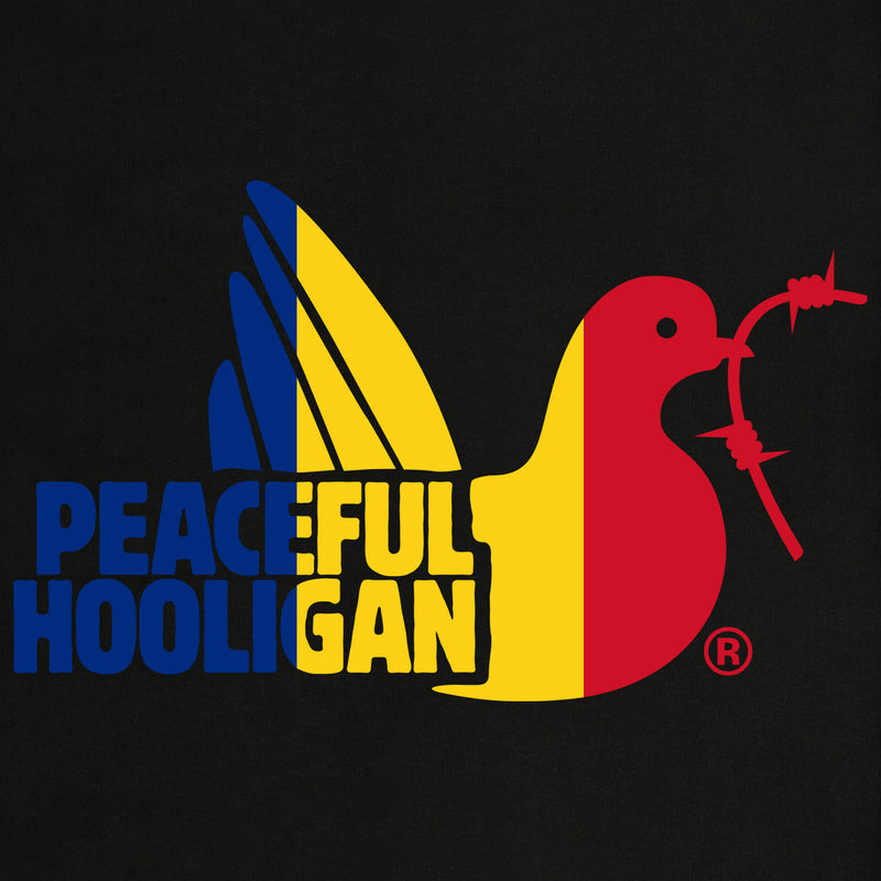 Romania Dove Hoodie Black - Peaceful Hooligan 