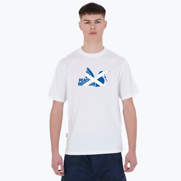 Scotland Dove T-Shirt White - Peaceful Hooligan 