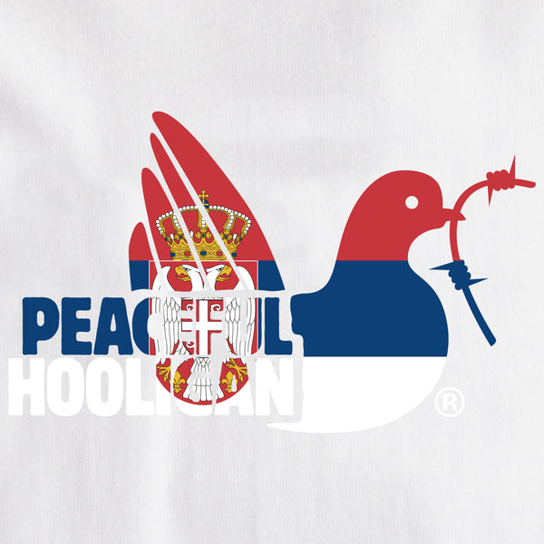 Serbia Dove T-Shirt White - Peaceful Hooligan 