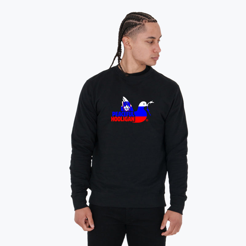 Slovenia Dove Sweatshirt Black - Peaceful Hooligan 