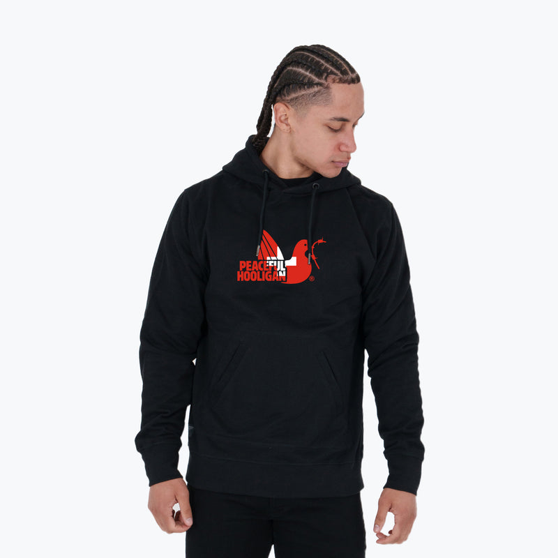 Switzerland Dove Hoodie Black - Peaceful Hooligan 