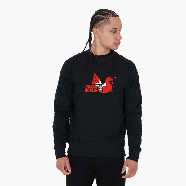 Switzerland Dove Sweatshirt Black - Peaceful Hooligan 