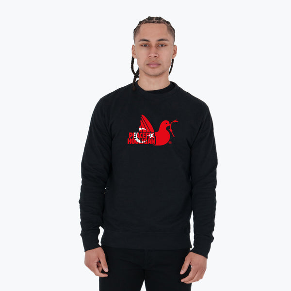 Turkey Dove Sweatshirt Black - Peaceful Hooligan 